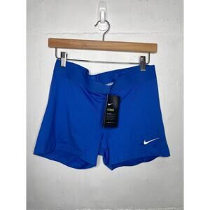 NEW Nike Pro Power Compression Shorts Blue Womens Size Large